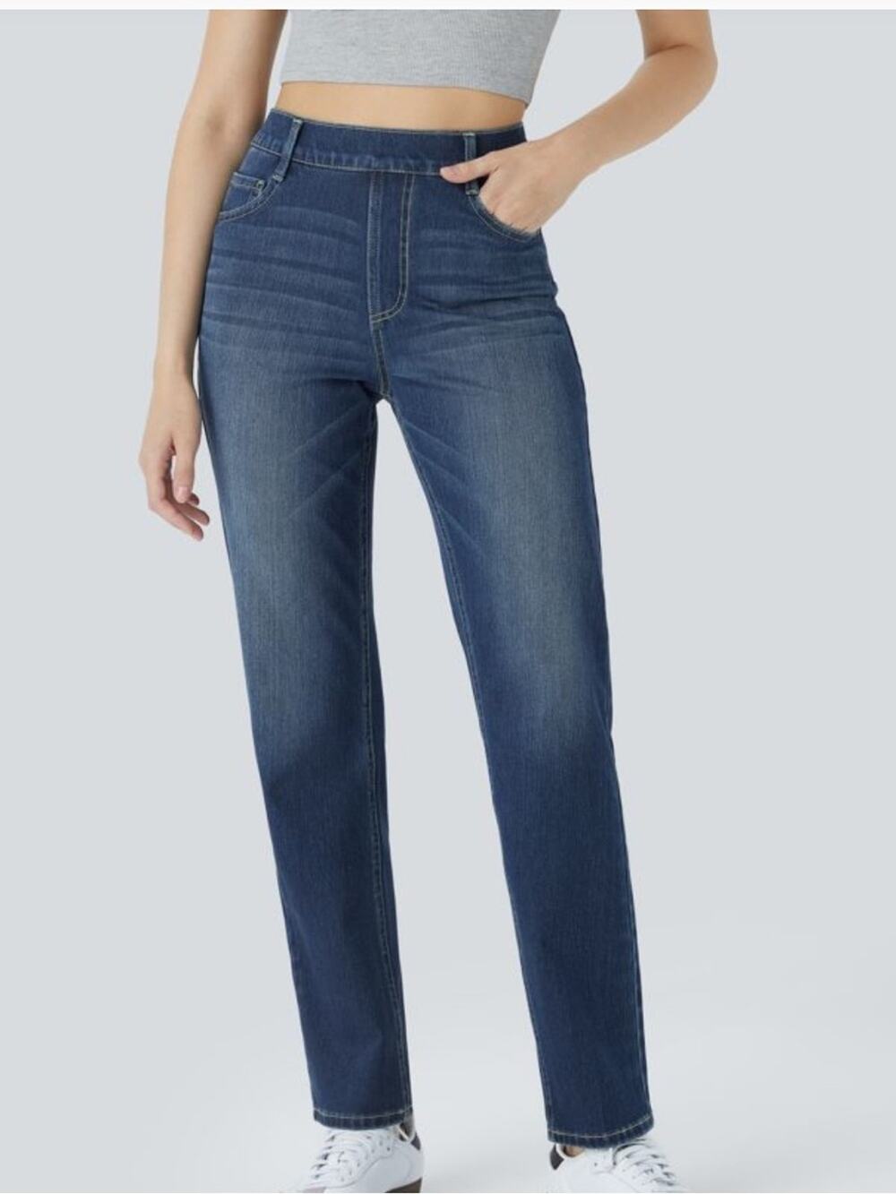 Halara Flex High Waisted Straight Leg Jeans NWOT M Reg